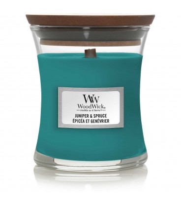 MEDIUM CRACKING CANDLE WOODWICK JUNIPER SPRUCE