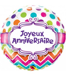 BALLON JOYEUX ANNIVERSAIRE