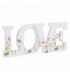 LOVE FLORAL WOODEN DECORATION 11X5''