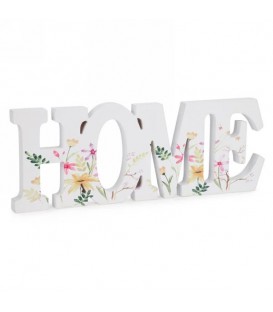 HOME FLORAL WOODEN DECOR 13X5''