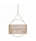 WELCOME HOME HANGING PLATE 8X8''