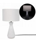 11''DX8' WHITE TABLE LAMP