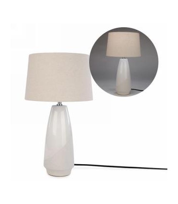 CREAM TABLE LAMP 11X20''