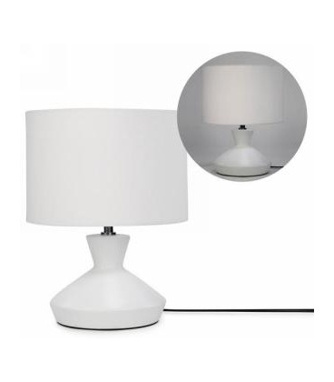 LAMPE DE TABLE BLANCHE 10X13''