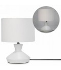 WHITE TABLE LAMP 10X13''