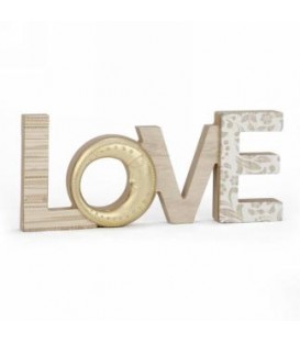 GOLDEN LOVE DECORATION 9X4''