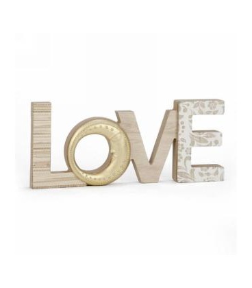 GOLDEN LOVE DECORATION 9X4''