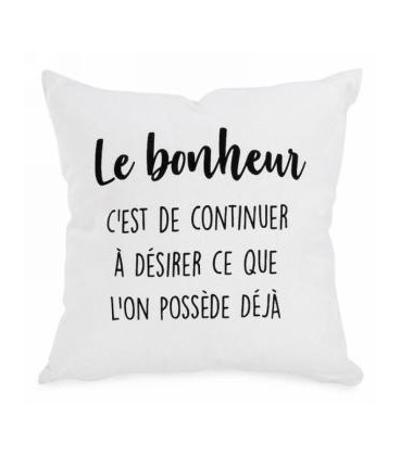 COUSSIN LE BONHEUR 17X17''