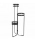 METAL PLANT STAND 3 TIER BLACK 29.5''H