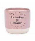 PINK CERAMIC POT LE BONHEUR