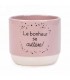 PINK CERAMIC POT LE BONHEUR