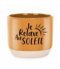 POT AMBRE EN CÉRAMIQUE AU SOLEIL