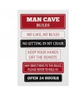 APPLIQUE MURALE MAN CAVE RULES 10X16''