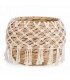 NATURAL BASKET WITH FRINGE 13X9''