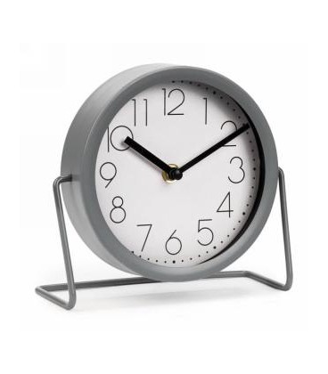 GRAY TABLE CLOCK 7X3X6''