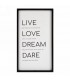 LIVE LOVE DREAM WALL PLAQUE 11X9''