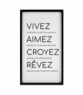 PLAQUE MURALE VIVEZ AIMEZ CROYEZ 11X9''