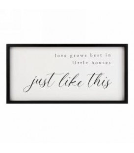 LOVE GROWS WALL PLAQUE 19X9''