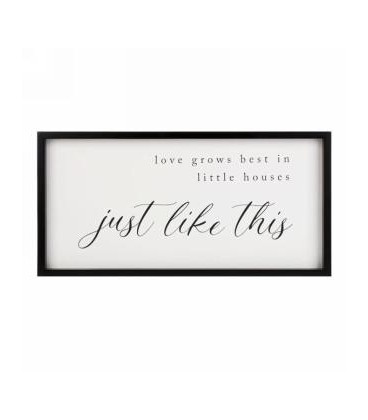 LOVE GROWS WALL PLAQUE 19X9''