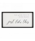 LOVE GROWS WALL PLAQUE 19X9''