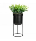 ARTIFICIAL PLANT IN BLACK POT WITH ITS 12'' SUPPORT