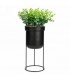 ARTIFICIAL PLANT IN BLACK POT WITH ITS 12'' SUPPORT