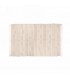 TAPIS BEIGE ET BLANC AVEC FRANGE 48X76''