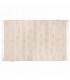 BEIGE AND WHITE RUG WITH FRINGE 60X102''