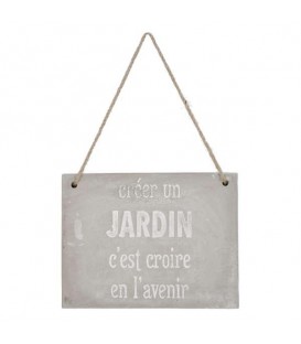 GRAY JARDIN WALL PLATE 8X6''