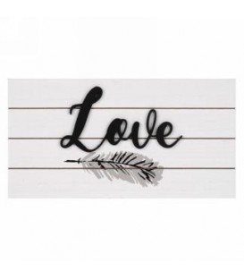 LOVE WALL PLAQUE 12X6''