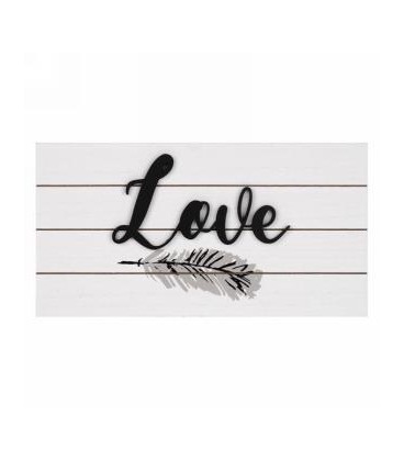 LOVE WALL PLAQUE 12X6''