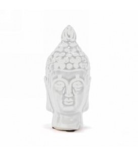 TÊTE DE BOUDDHA BLANCHE 5''