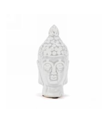 TÊTE DE BOUDDHA BLANCHE 5''