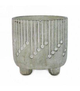 GREEN TEXTURED VASE ON STAND 6''