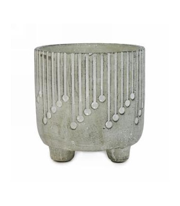 GREEN TEXTURED VASE ON STAND 6''