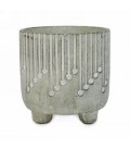 GREEN TEXTURED VASE ON STAND 6''