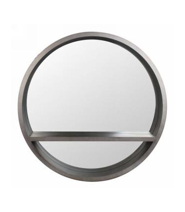 ROUND MIRROR WITH SHELF 29.5''D