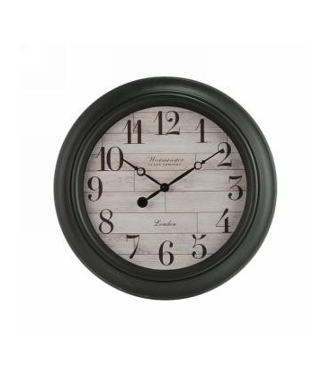 16''D WOOD LOOK CLOCK