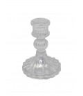 CLEAR GLASS CANDLESTICK 8X10 CM