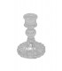 CLEAR GLASS CANDLESTICK 8X10 CM