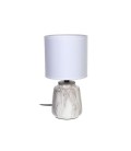 MARBLE CERAMIC TABLE LAMP WITH SHADE  6.3 × 12.60 in
