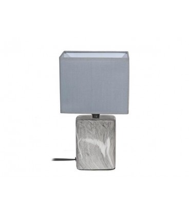 LAMPE DE TABLE CÉRAMIQUE AVEC ABAT-JOUR DALLE MARBRE 19 × 12 × 31 cm