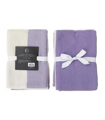 3 PACK DUAL WAFFLE KITCHEN TOWEL SET