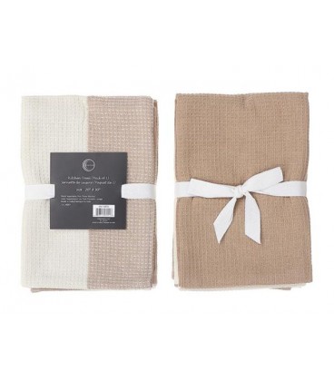 3 PACK DUAL WAFFLE KITCHEN TOWEL SET