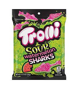 PEG BAG TROLLI WATERMELON SHARKS