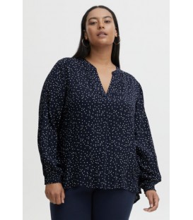 Blouse marine avec picots FRANSA PLUS