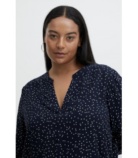 Blouse marine avec picots FRANSA PLUS