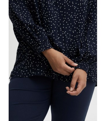 Blouse marine avec picots FRANSA PLUS