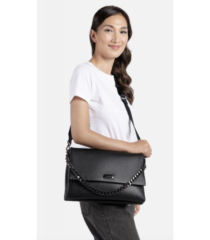 The Victoria 3 in 1 Black vegan leather handbag LAMBERT Huard et compagnie