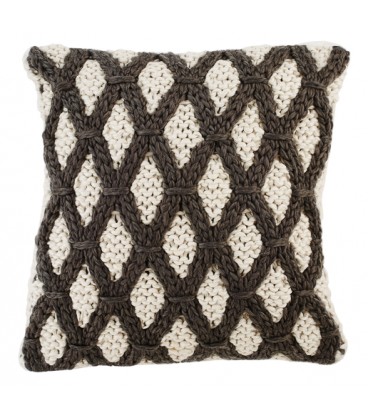 Coussin en tricot losanges